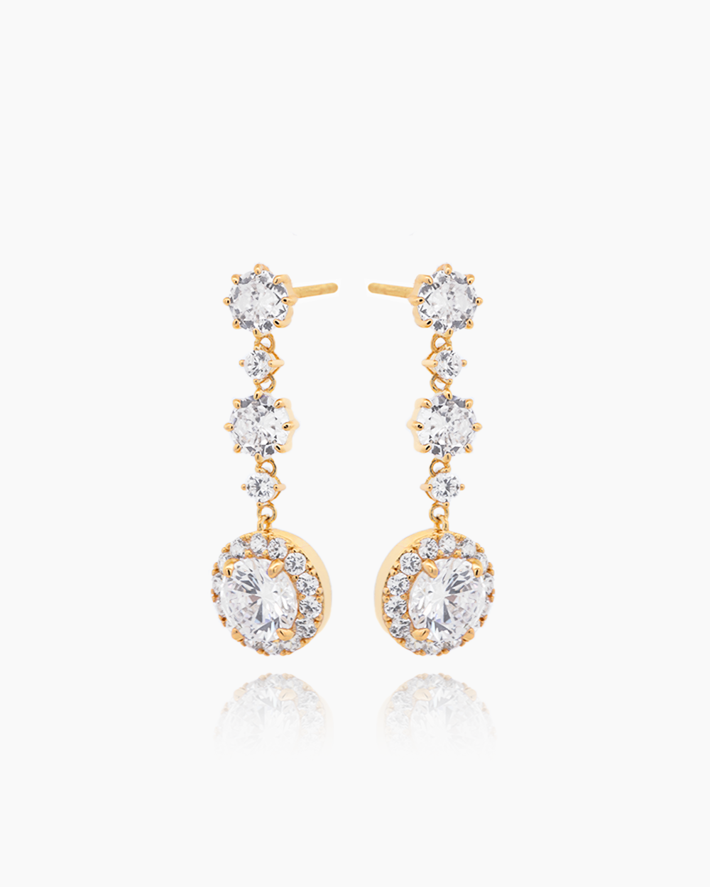 Anastasia Gold Dangler Studs