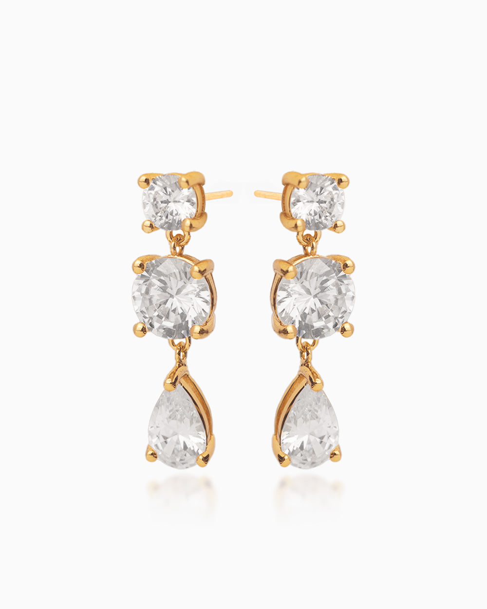 Audrey Gold Dangler Studs