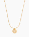 Initial Coin Gold Necklace