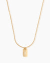 Initial Tag Gold Necklace