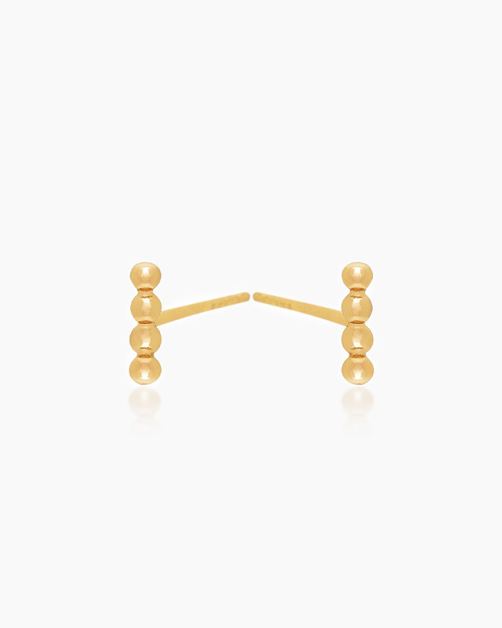 Beaded Gold Studs