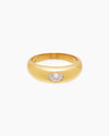 Crystal Dome Gold Ring