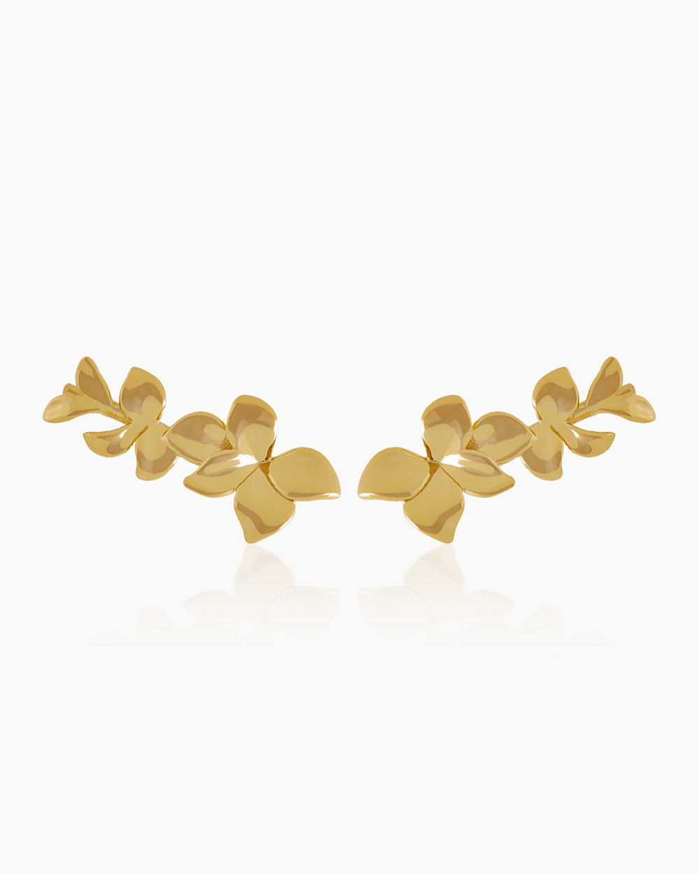 Orchid Gold Ear Climbers